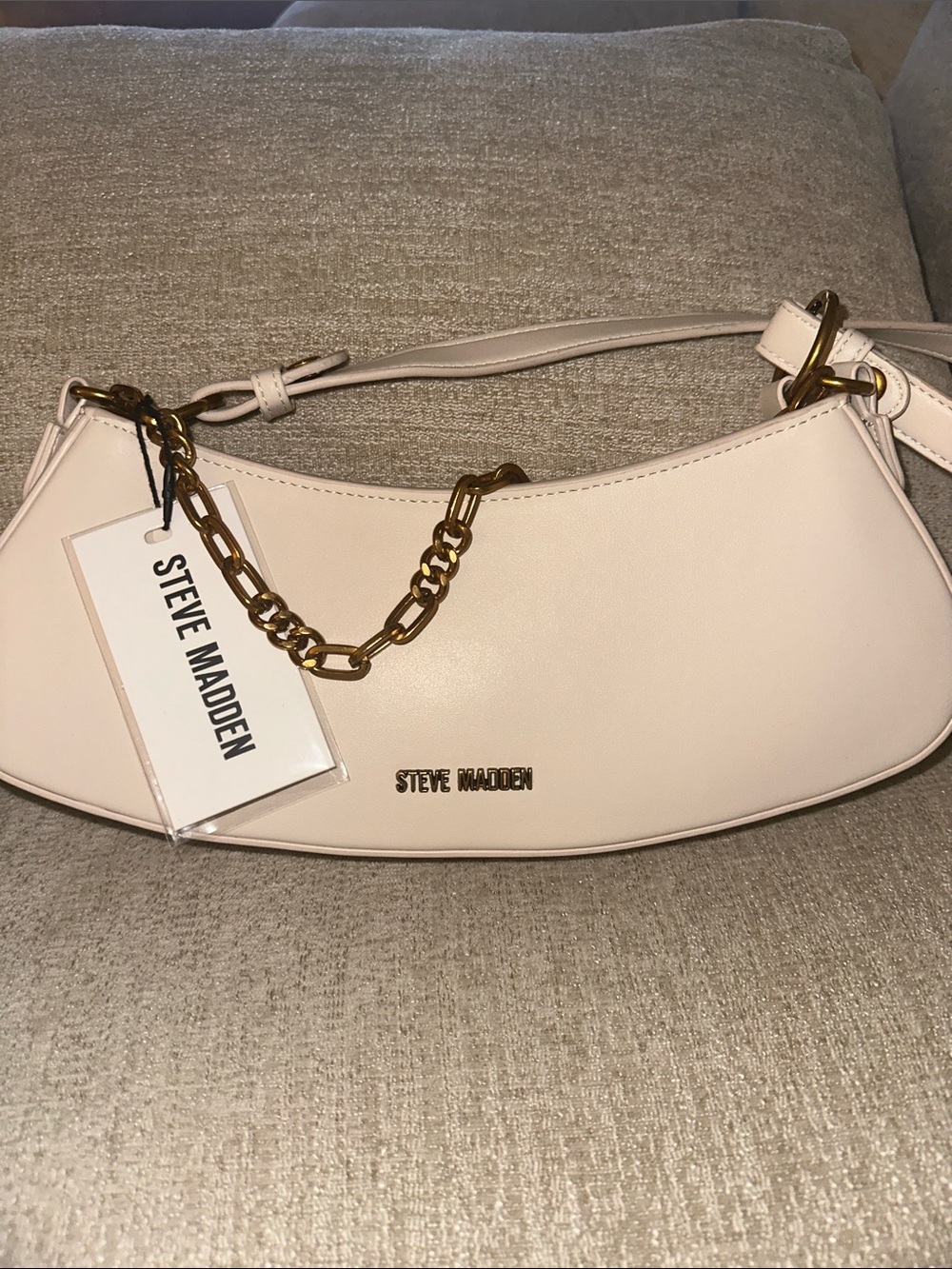 Steve Madden Vanilla Shoulder Bag with Gold Chain